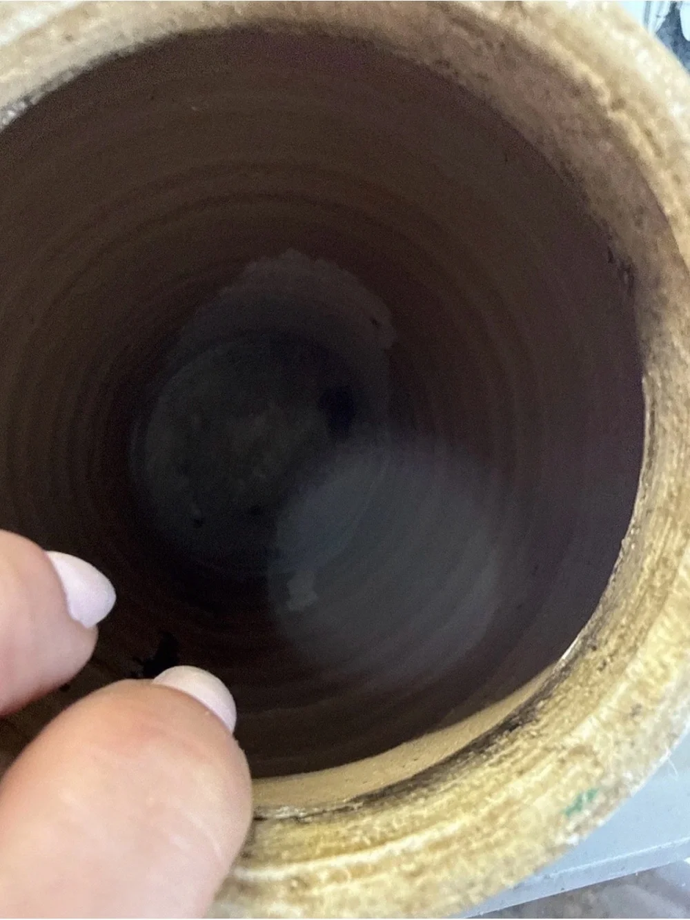 VTG Southwestern Hand-painted Hide Clay Vase